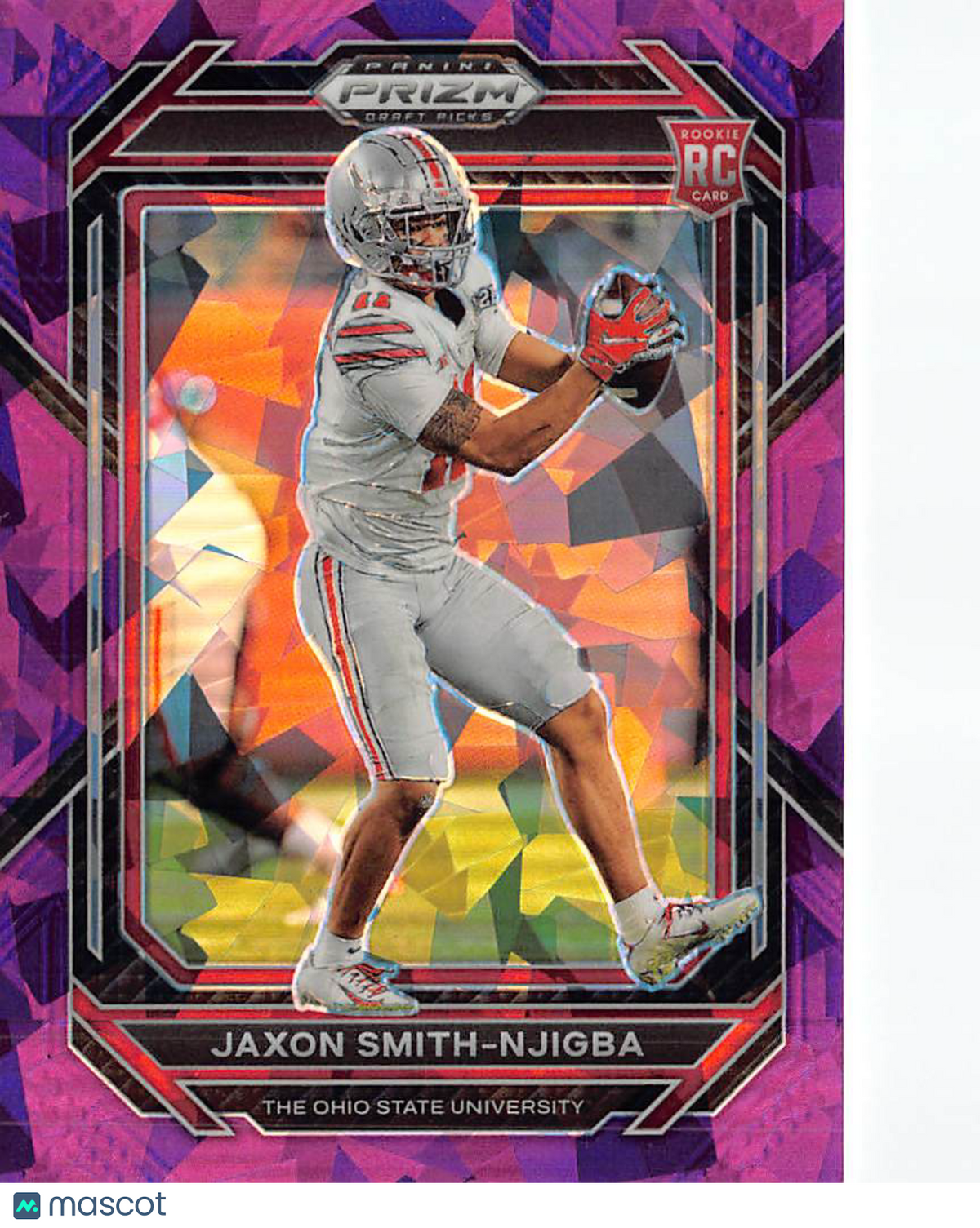 2023 Panini  Draft Picks Jaxon Smith-Njigba Purple Ice Rookie RC #135 Buckeyes