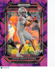 2023 Panini  Draft Picks Jaxon Smith-Njigba Purple Ice Rookie RC #135 Buckeyes