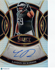 2026 Panini Select Landon Dickerson Silver Autograph #SP-LDN Philadelphia Eagles