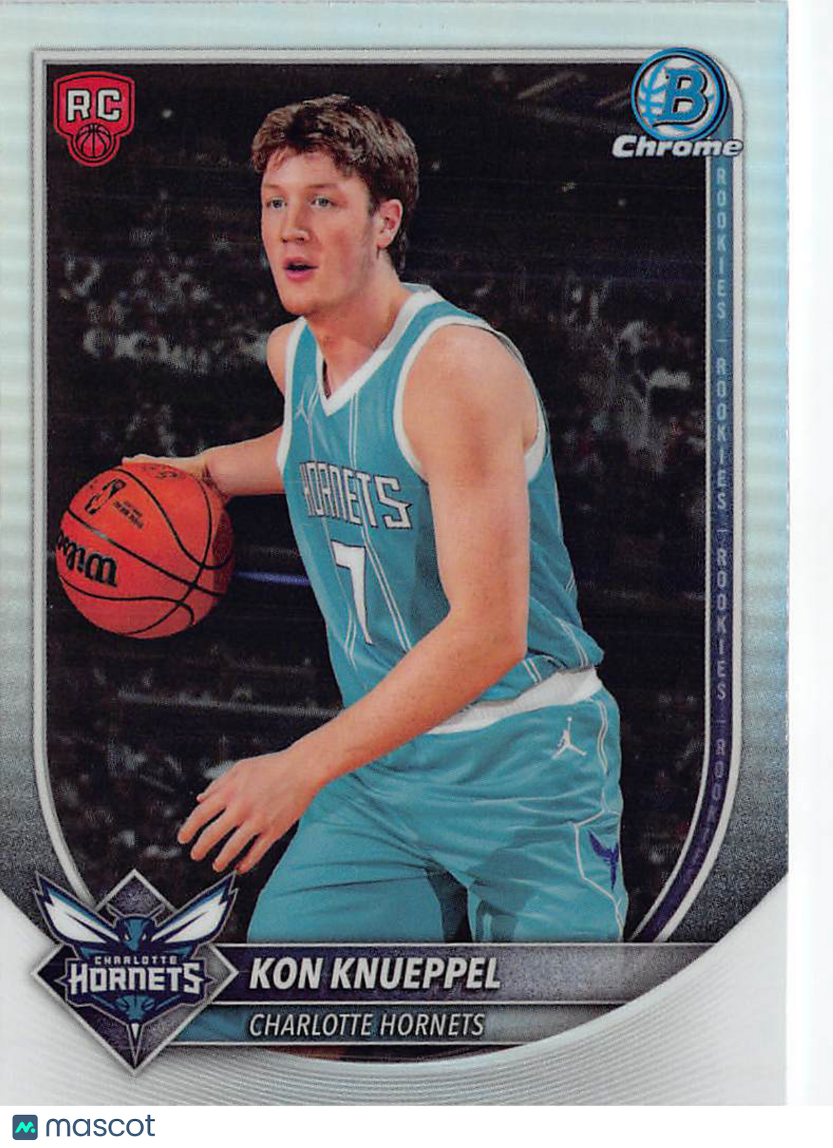 2025 Topps Bowman Chrome Kon Knueppel Red Rookie Rookie RC #BRR-4 Hornets