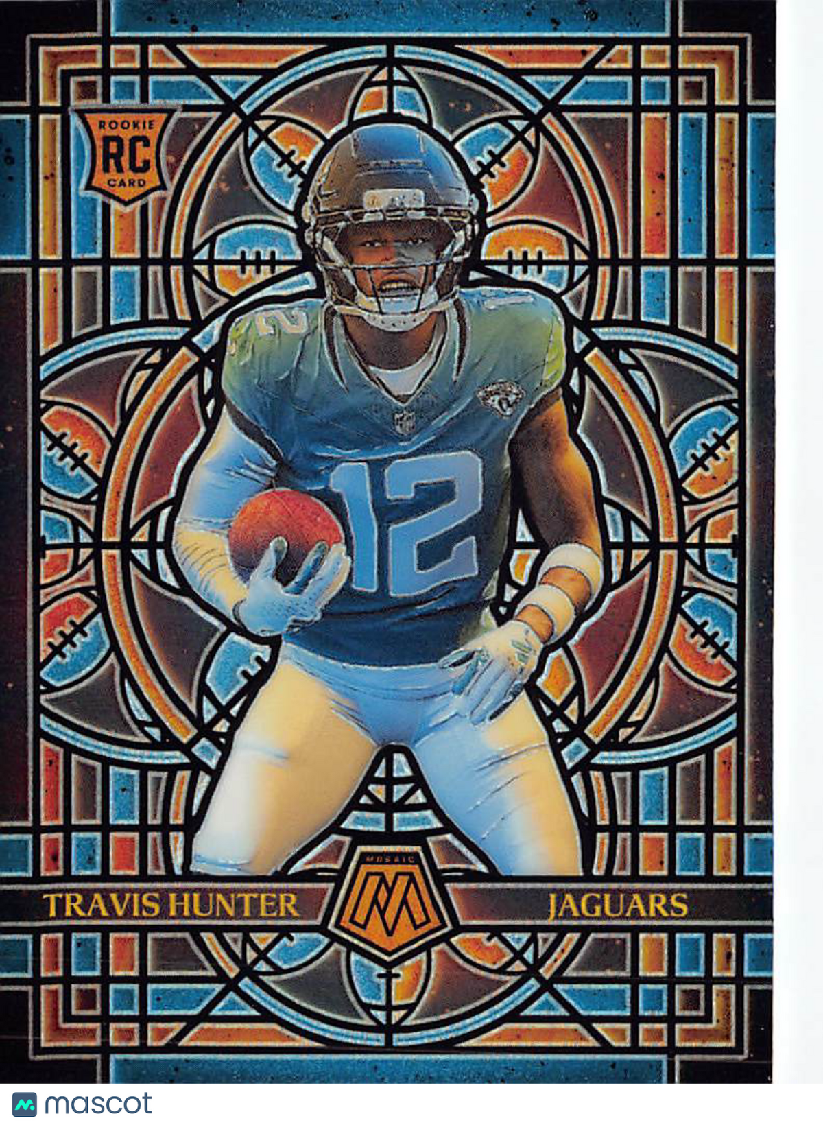 2025 Panini Mosaic Prizm Travis Hunter Stained Glass Rookie RC #12 Jaguars