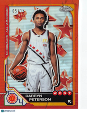 2025 Topps Chrome McDonald's All American Darryn Peterson Orange /15 #12