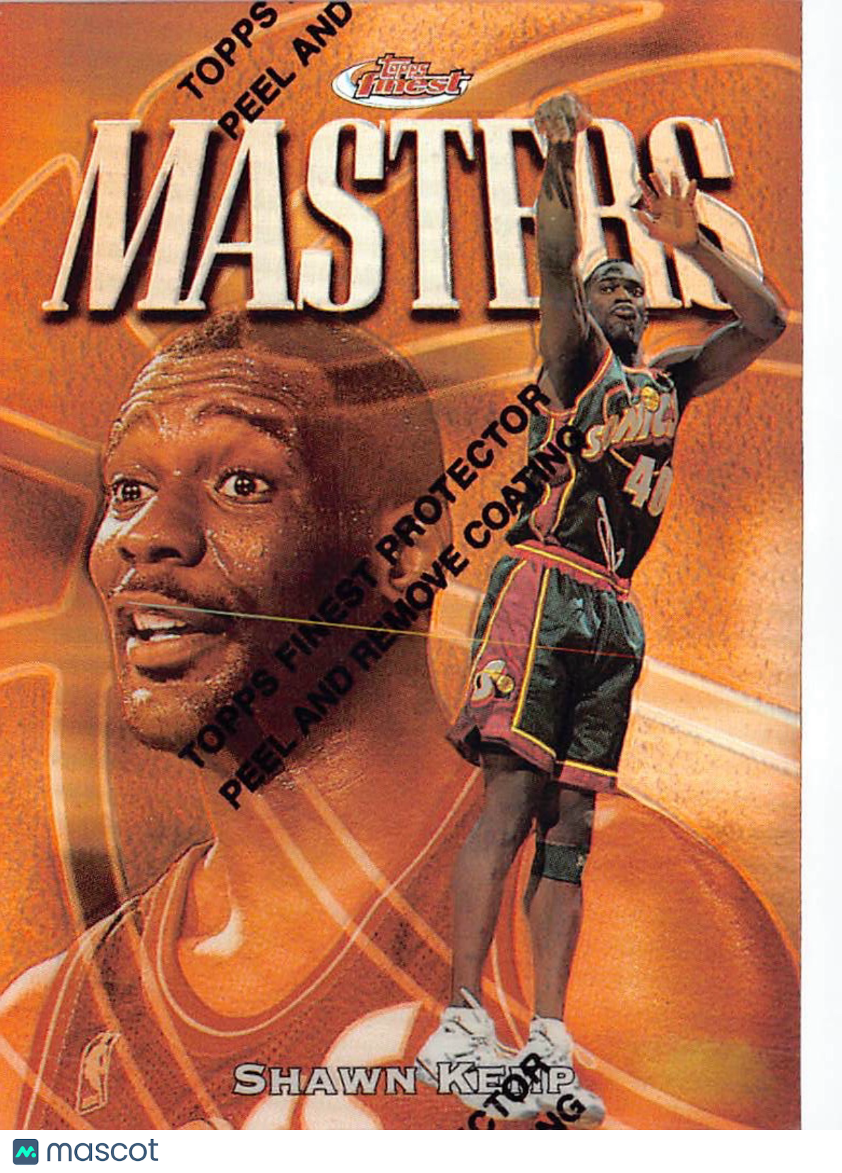 1997 Topps Finest Shawn Kemp Refractor #59 Seattle SuperSonics