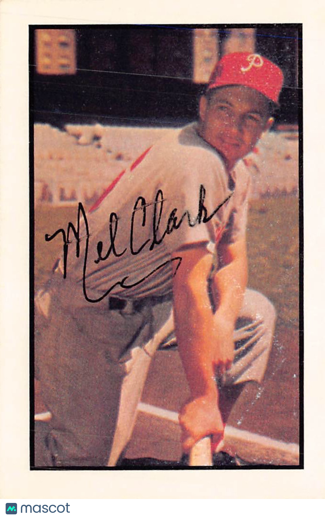 1983 B.G.H.L.I. Baseball Collector Series Mel Clark Autograph #67 Phillies