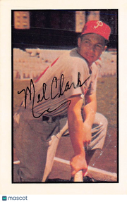 1983 B.G.H.L.I. Baseball Collector Series Mel Clark Autograph #67 Phillies