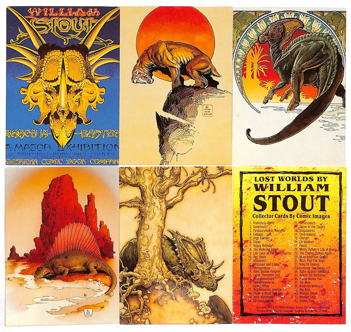 1993 Lost Worlds William Stout Collector Cards By Comic Images Complete Set #1-90