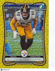 2026 Bowman Chrome T.J. Watt Yellow Mojo Refractor #BCV-86 Pittsburgh Steelers