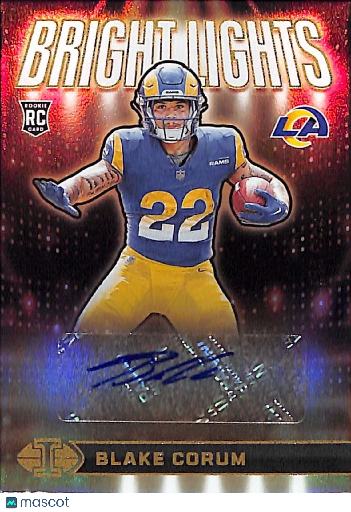 2024 Illusions Bright Lights Signatures Blake Corum /299 Rookie RC #BLS-BCM Rams