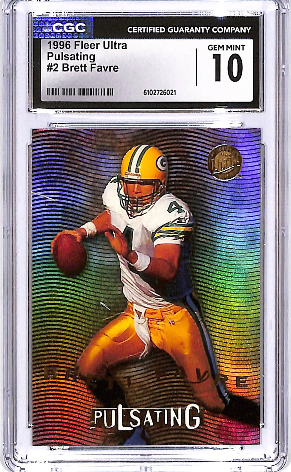 1996 Fleer Ultra Brett Favre Pulsating #2 CGC 10 Packers
