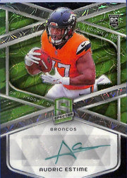 2024 Spectra Audric Estime Auto Autograph Rookie RC Green Scope /35 Broncos