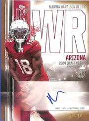 2024 Topps Signature Class Marvin Harrison Jr Auto Autograph Rookie RC Gold /10