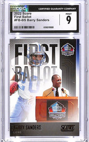 2022 Score Barry Sanders First Ballot CGC 9 Lions
