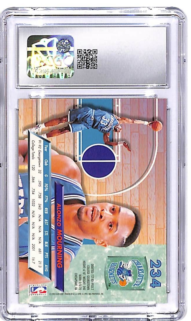 1992-93 Fleer Ultra Alonzo Mourning Rookie RC #234 CGC 9.5 Hornets