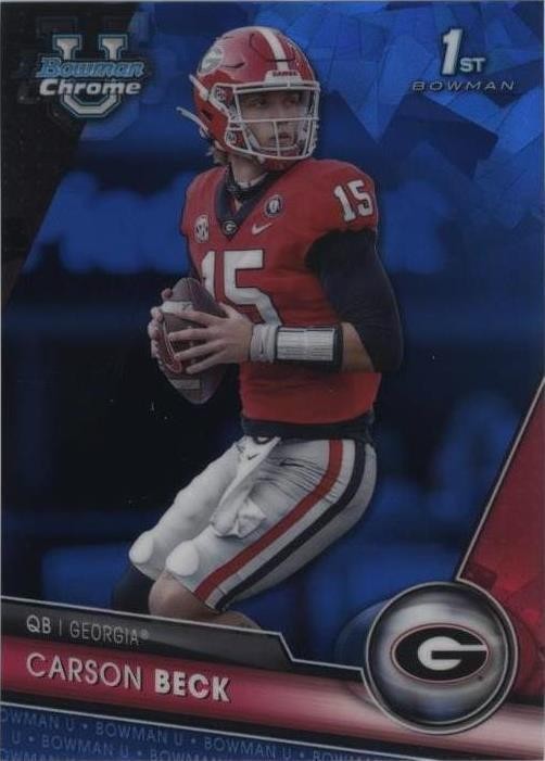 2023 Bowman University Chrome Sapphire Edition - Carson Beck #44 (RC) PSA 9