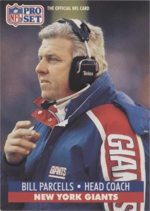1991 Bill Parcells Pro Set Auto #72 CGC - JSA Authentic Near Mint 7 Auto 8