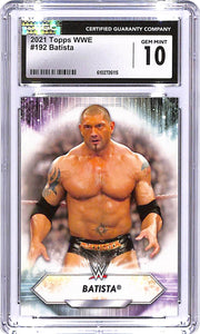 2021 Topps WWE Batista #192 CGC 10