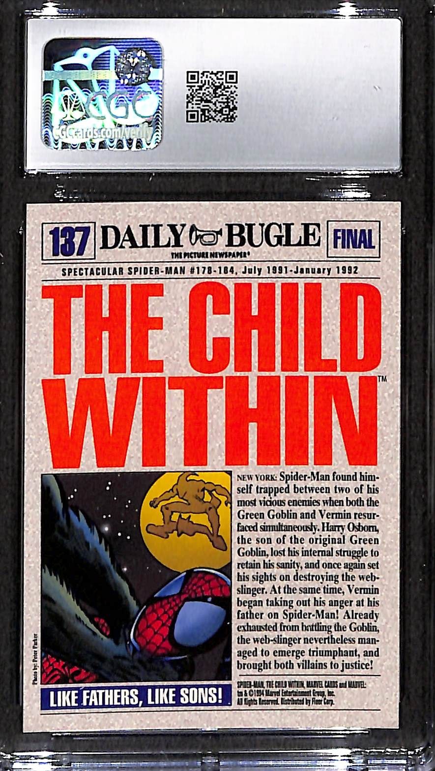 The Child Within Amazing Spider-Man 1st Edition (1994) Fleer #137 CGC 10