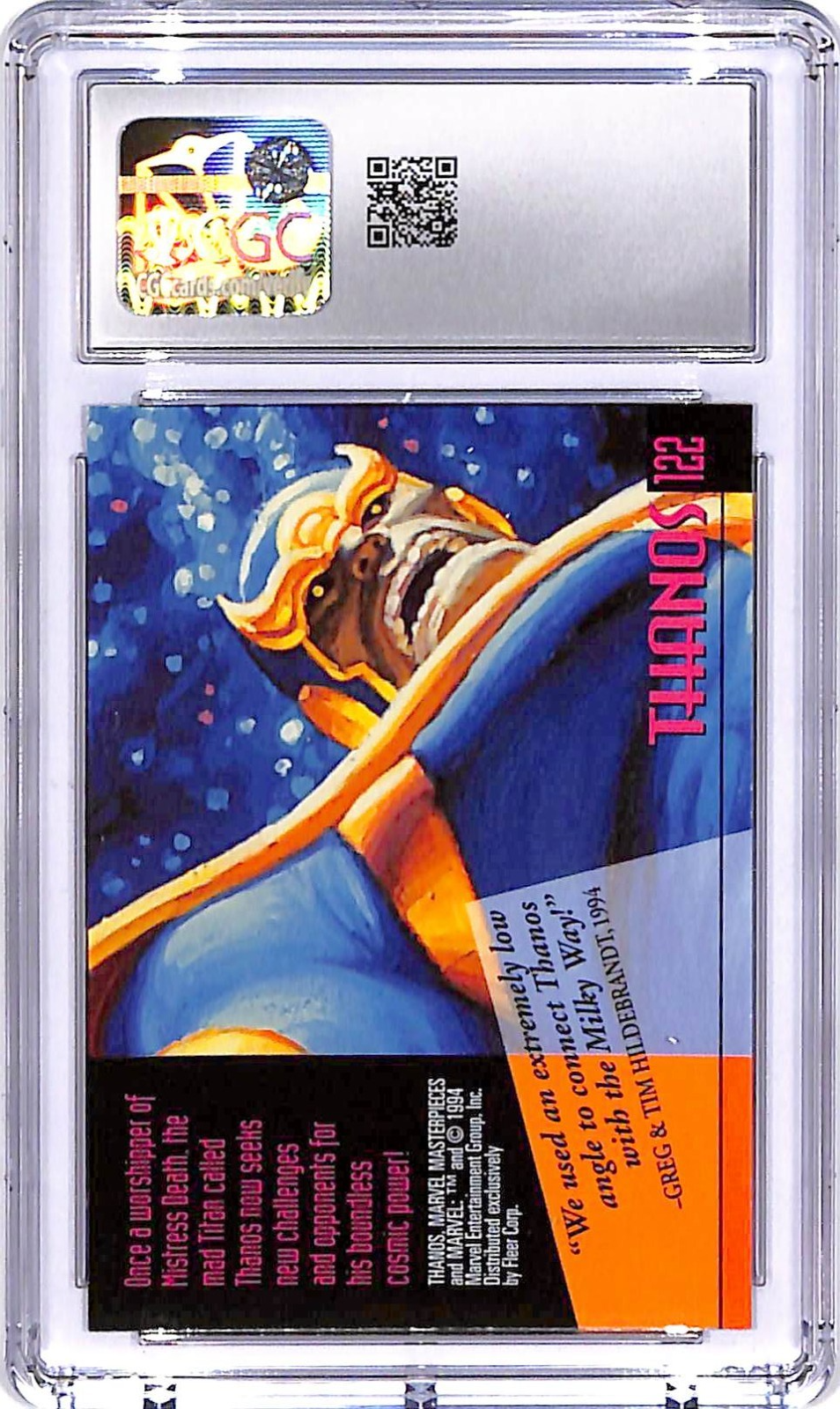 1994 Fleer Marvel Masterpieces Thanos #122 CGC 9.5