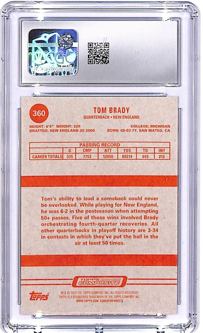 2023 Topps Composite Tom Brady Heritage #360 CGC 9.5 Patriots