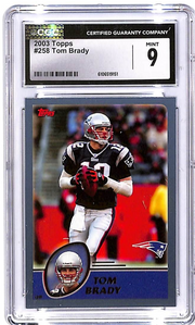 2003 Topps Tom Brady #258 CGC 9 Patriots