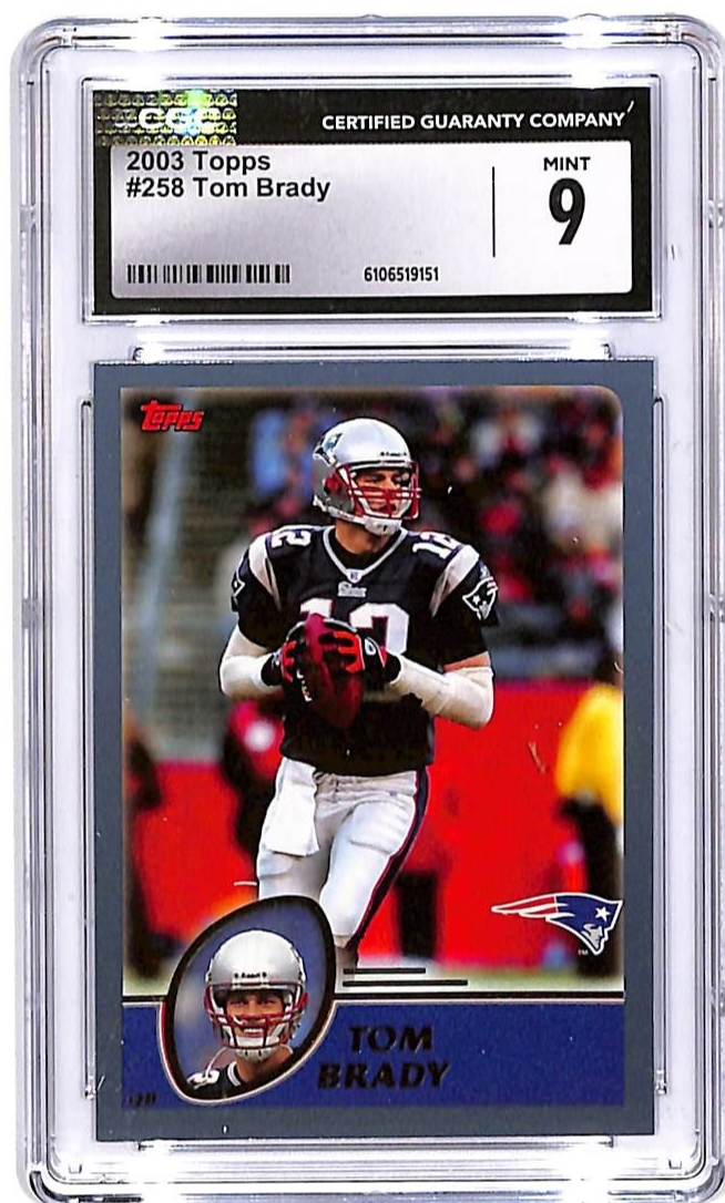 2003 Topps Tom Brady #258 CGC 9 Patriots