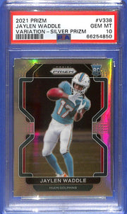 2021 Prizm Jaylen Waddle Rookie RC Variation Silver PSA 10 Dolphins V338