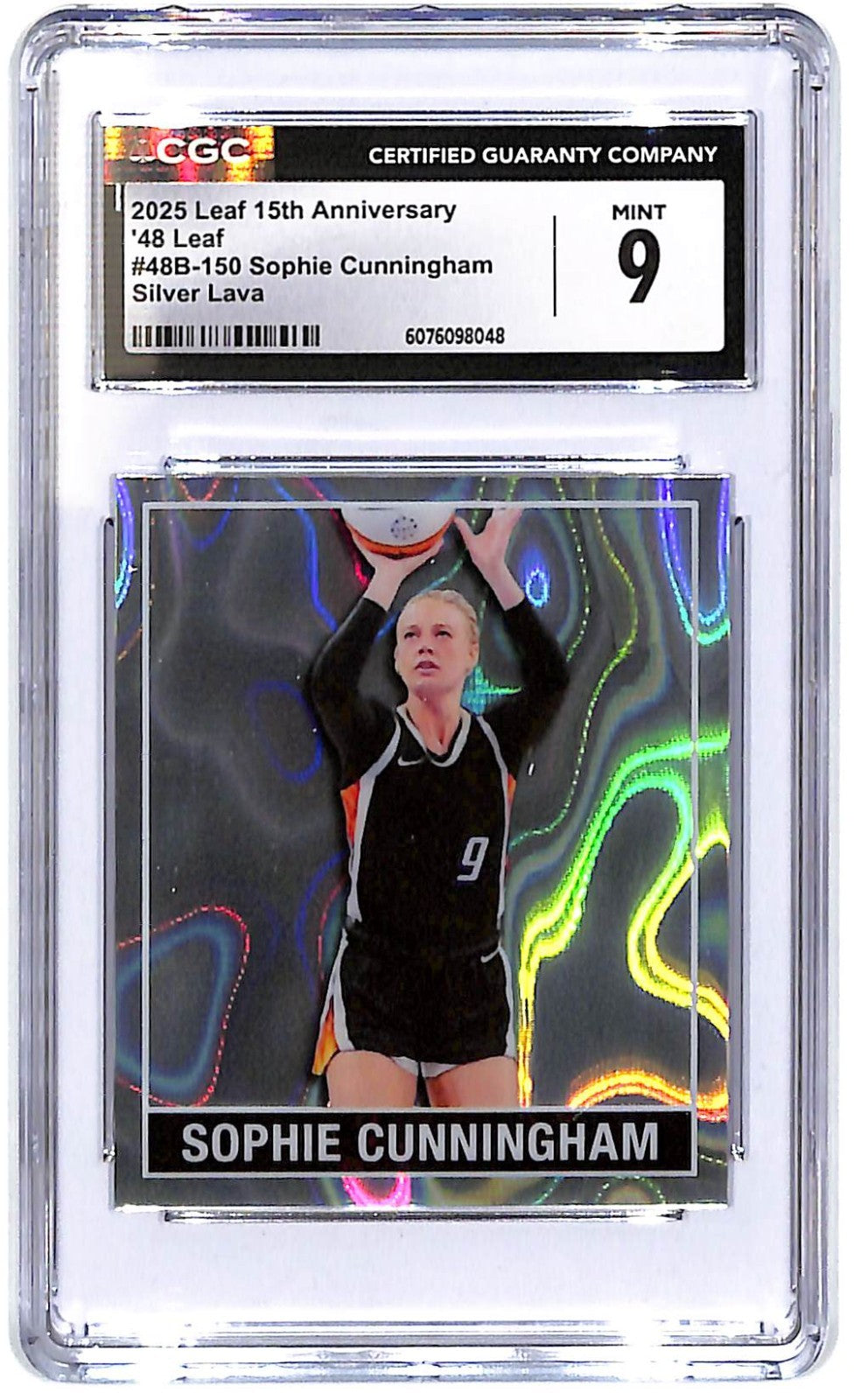 2025 Sophie Cunningham Leaf 15th Anniversary '48  Silver Lava CGC Mint 9