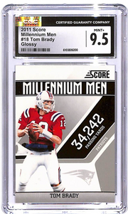 2011 Score Tom Brady Milenium Men Glossy CGC 9.5 #18 Patriots
