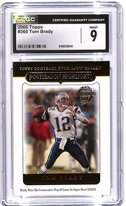 2005 Topps Tom Brady #360 CGC 9 Patriots