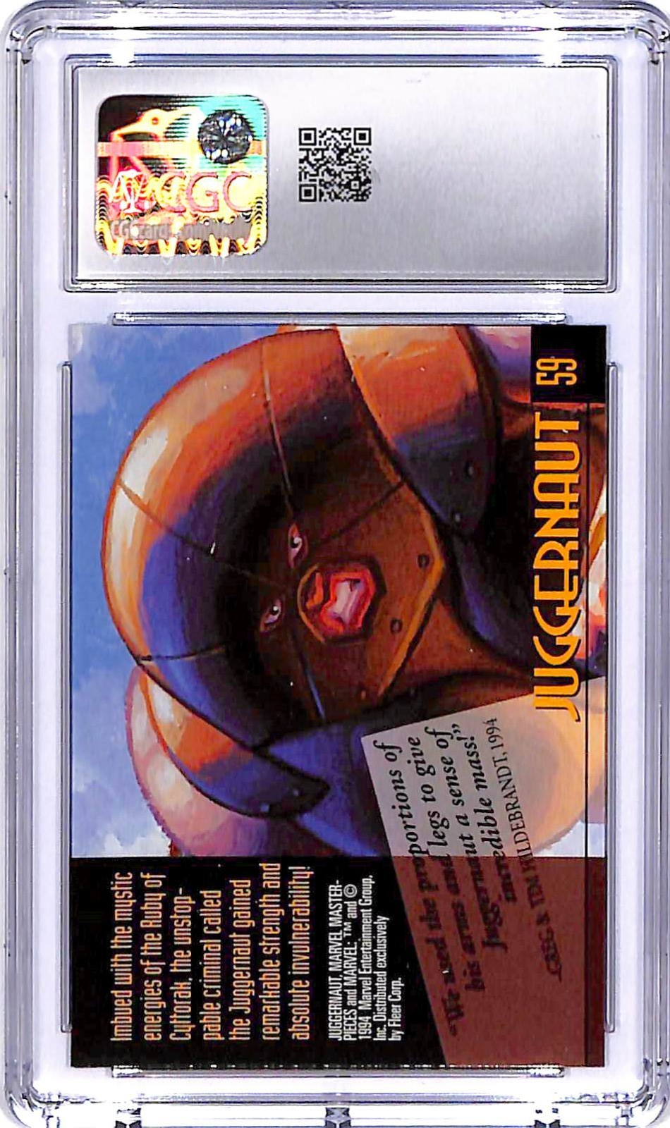 1994 Fleer Marvel Masterpieces Juggernaut #59 CGC 9.5