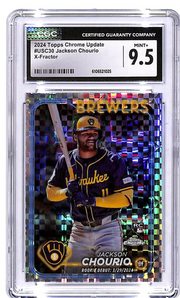 2024 Topps Chrome Update Jackson Chourio Rookie RC Xfractor CGC 9.5 Brewers