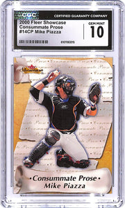2000 Fleer Showcase Mike Piazza Consummate Prose #14CP CGC 10 Mets