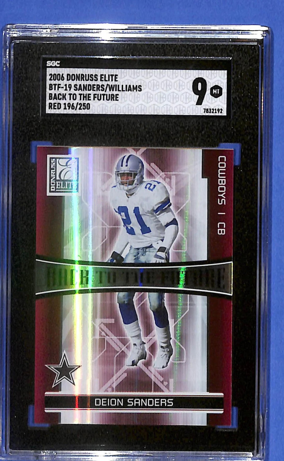 2006 Donruss Elite - Back to the Future Sanders/Williams #BTF-19 Red #/250 SGC 9