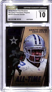2014 Score Hot Rookies Emmitt Smith All Time Franchise Players CGC 10 Cowboys