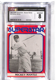 1982 Micky Mantle TCMA SUperstars- second series #56 CGC Near Mint 8