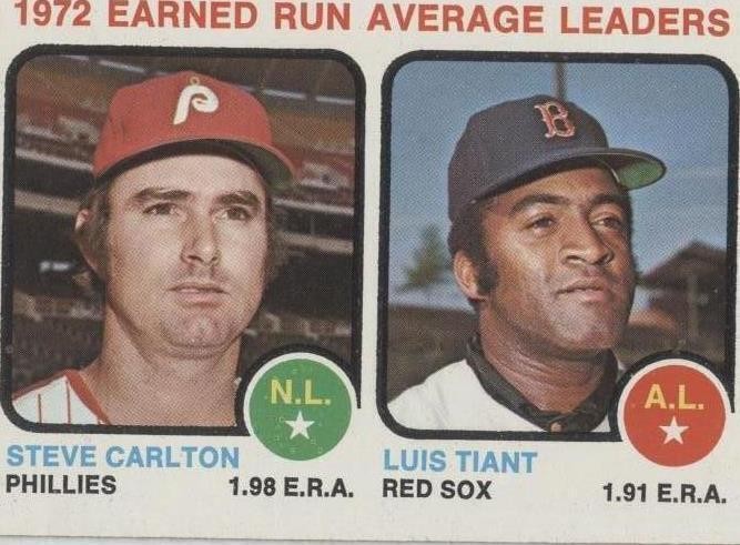 1973 Topps League Leaders Steve Carlton (HOF), Luis Tiant #65 CGC 8 NT/MT
