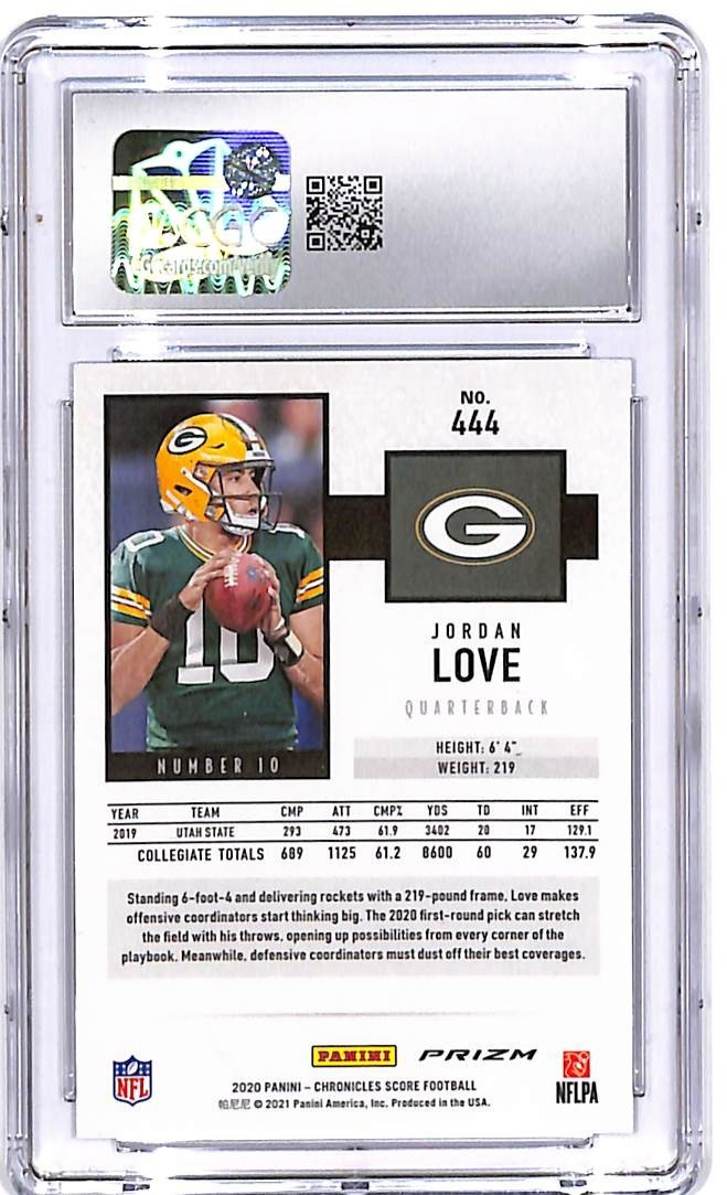 2020 Chronicles Jordan Love Score Update Rookie RC Silver #444 CGC 9 Packers