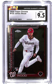 2025 Topps Chrome James Wood Rookie RC #132 CGC 9.5 Nationals