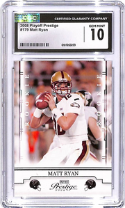 2008 Playoff Prestige Matt Ryan Rookie RC #179 CGC 10 Falcons