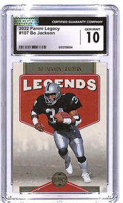 2022 Legacy Bo Jackson Legends #107 CGC 10 Raiders
