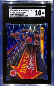 2024 Sarah Strong Topps Chrome AA Drive-Thru Blue Raywave #DTS-SST SGC 10