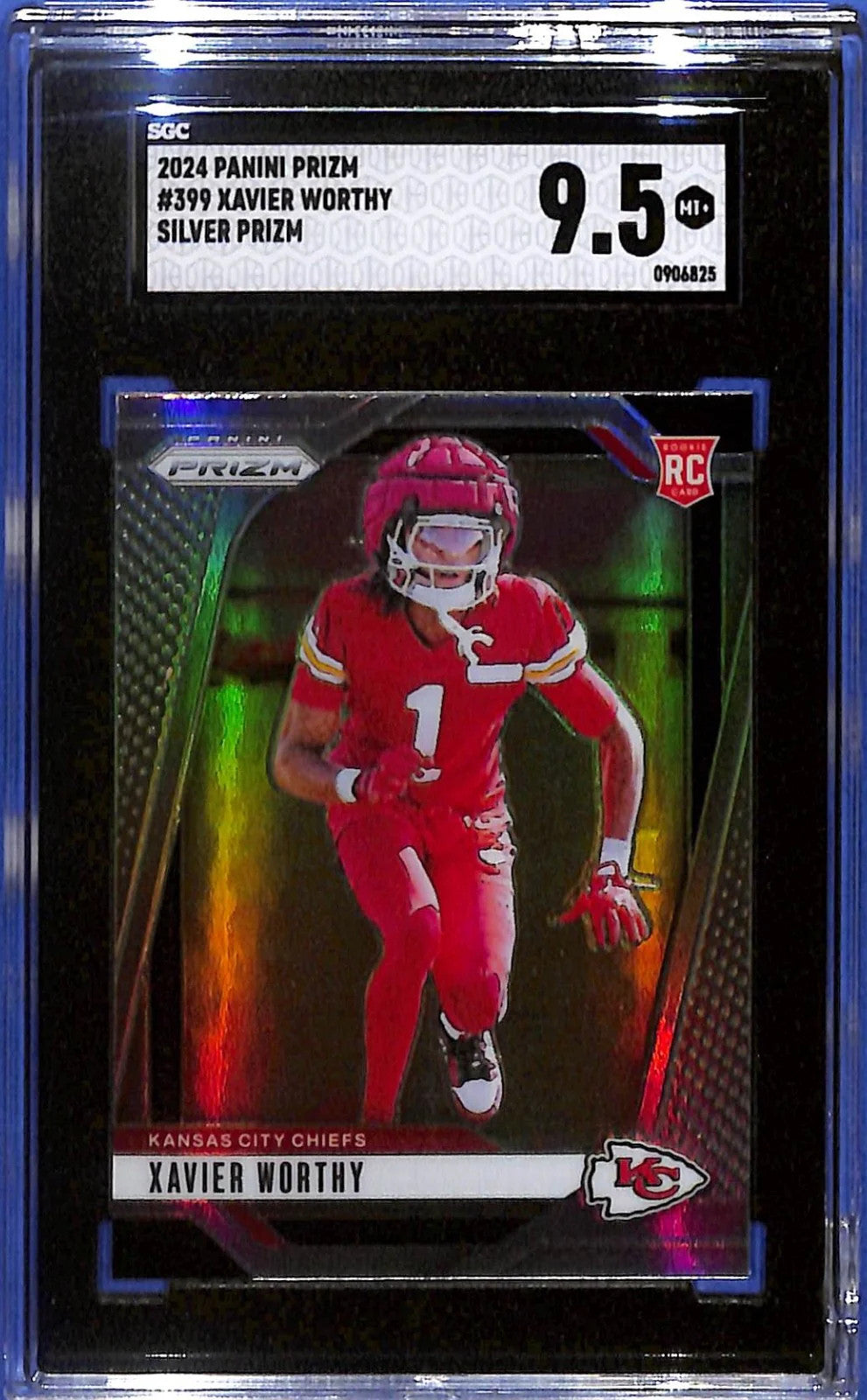2024 Xavier Worthy Panini Prizm #399 Silver Prizm(RC) SGC 9.5 Kansas City Chiefs