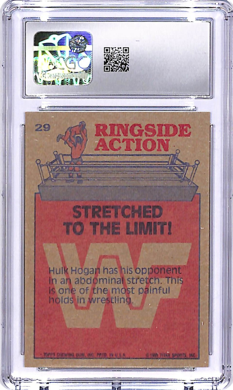 1985 Topps WWF Hulk Hogan Stretched To The Limit #29 CGC 9.5