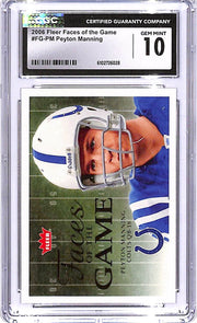 2006 Fleer Faces of the Game Peyton Manning FG-PM CGC 10 Colts