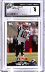 2009 Topps Kickoff Tom Brady #92 CGC 9 Patriots