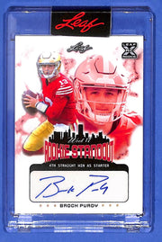 2022 Leaf Brock Purdy Rookie Standout Autograph #439/1000 #RS-BP1 4th Strait Win