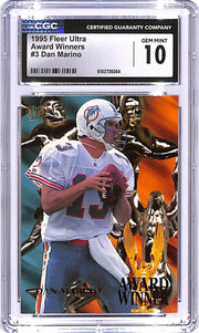1995 Fleer Ultra Dan Marino Award Winners #3 CGC 10 Dolphins