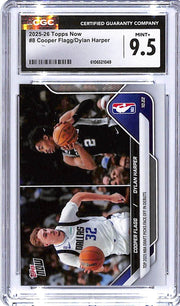 2025-26 Topps Now Dylan Harper Cooper Flagg Rookie RC #8 CGC 9.5