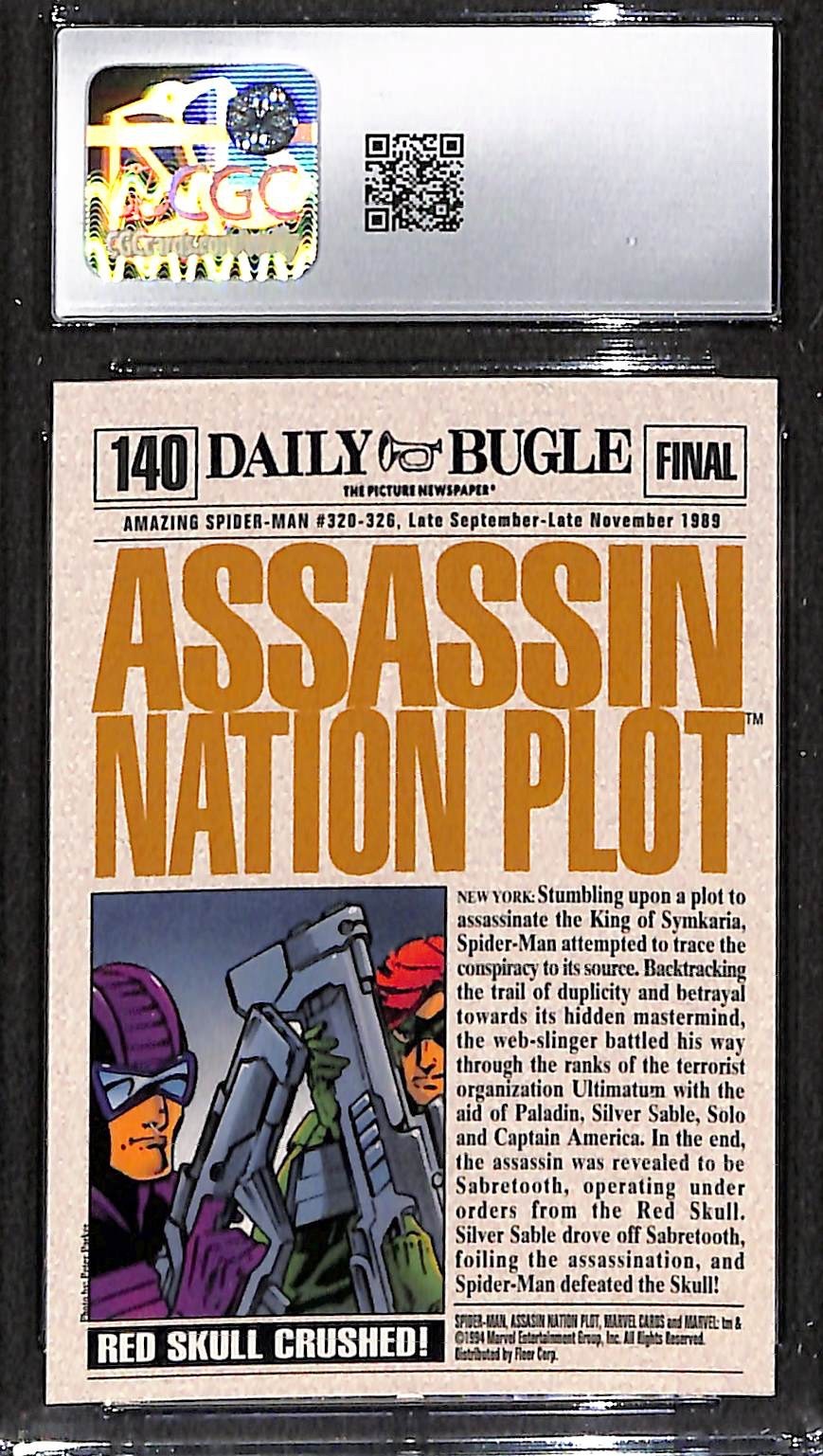 Assassin Nation Plot Amazing Spider-Man 1st Edition (1994) Fleer #140 CGC 10