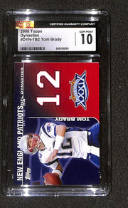 2008 Topps - NFL Dynasties Tribute Tom Brady #DYN-TB2 CGC 10 Gem Mint Patriots